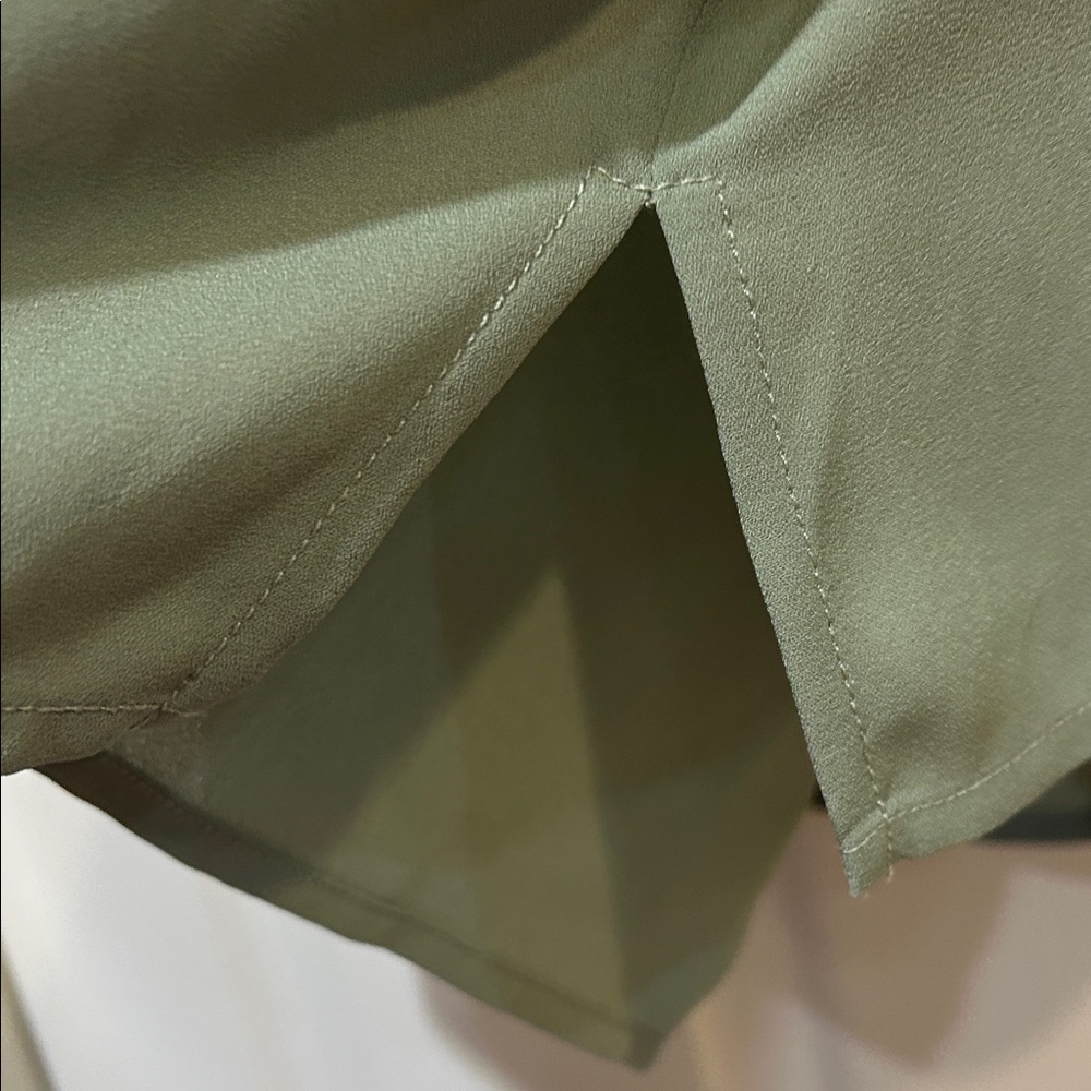 Melrose and Market Ruffled Olive Tank Top - Picture 4 of 6